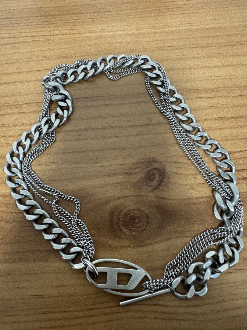 DIESEL ディーゼルネックレス新作シルバー