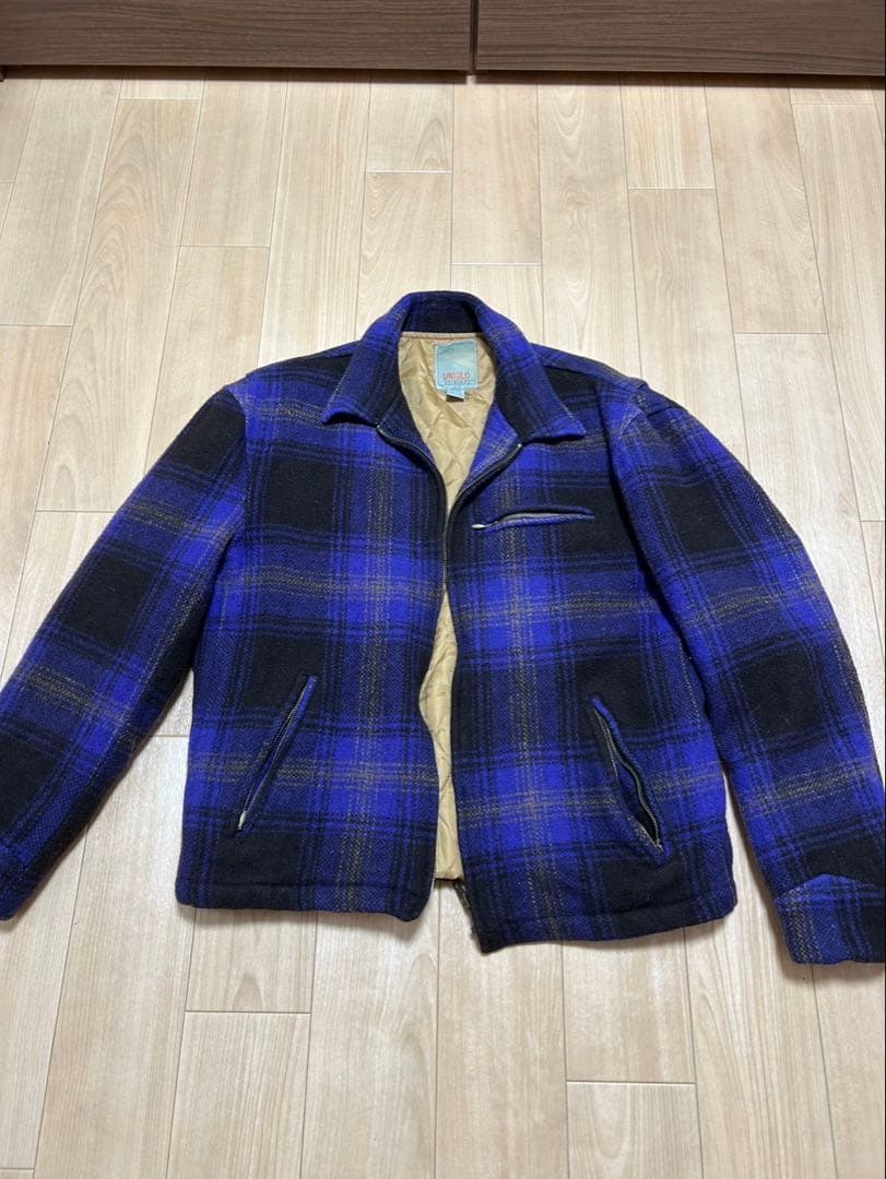 古着　OLD UNIQLO ウールジャケット　チェック　9