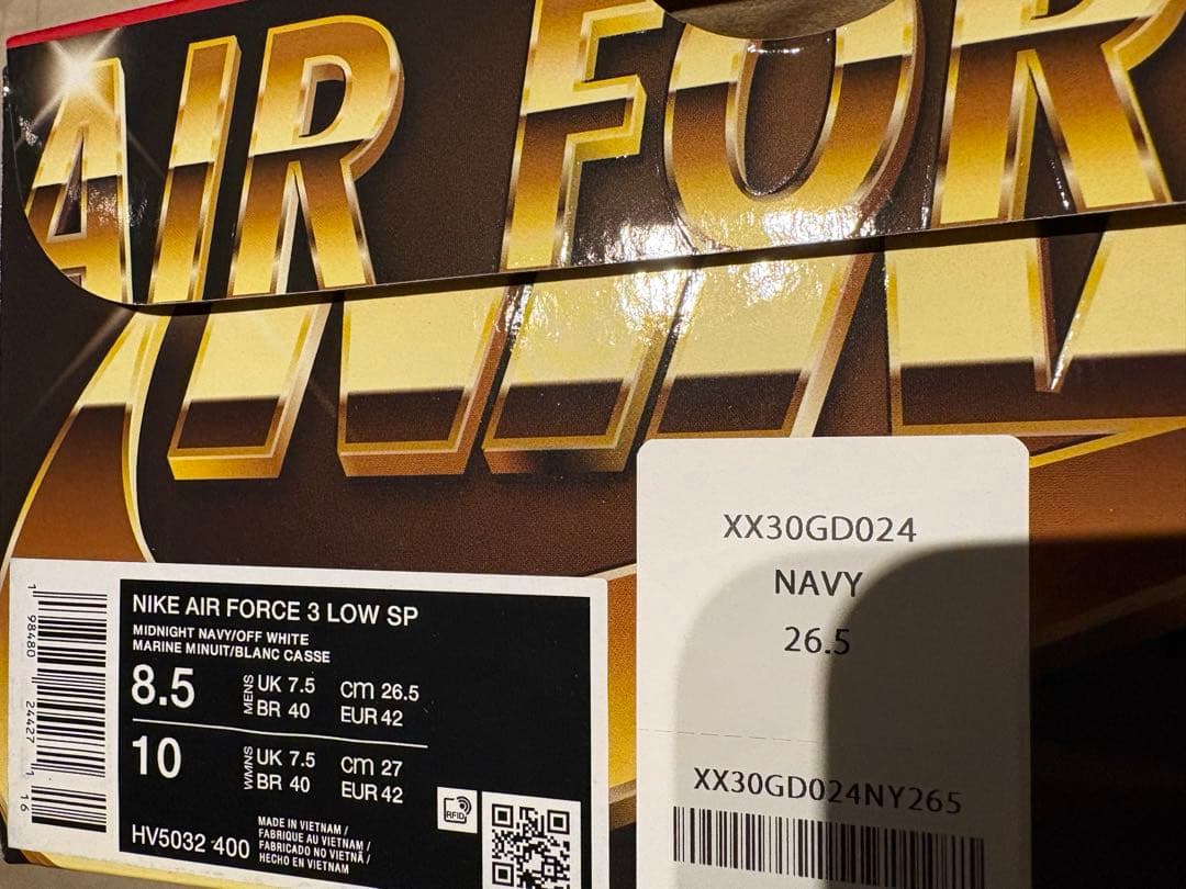 NIGO × Nike Air Force 3 Low SP 26.5