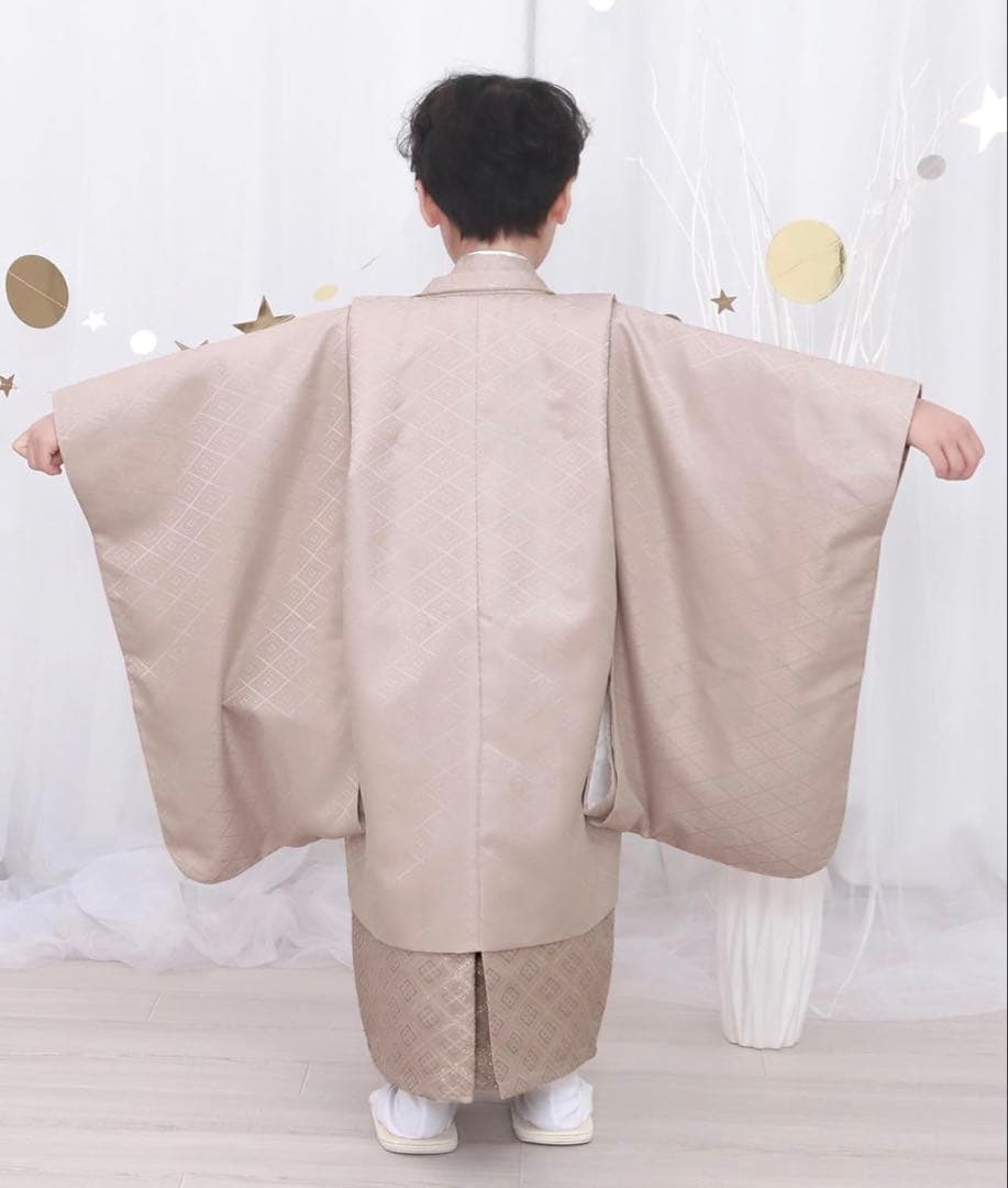 子供用 七五三 和装 ベージュ　5歳