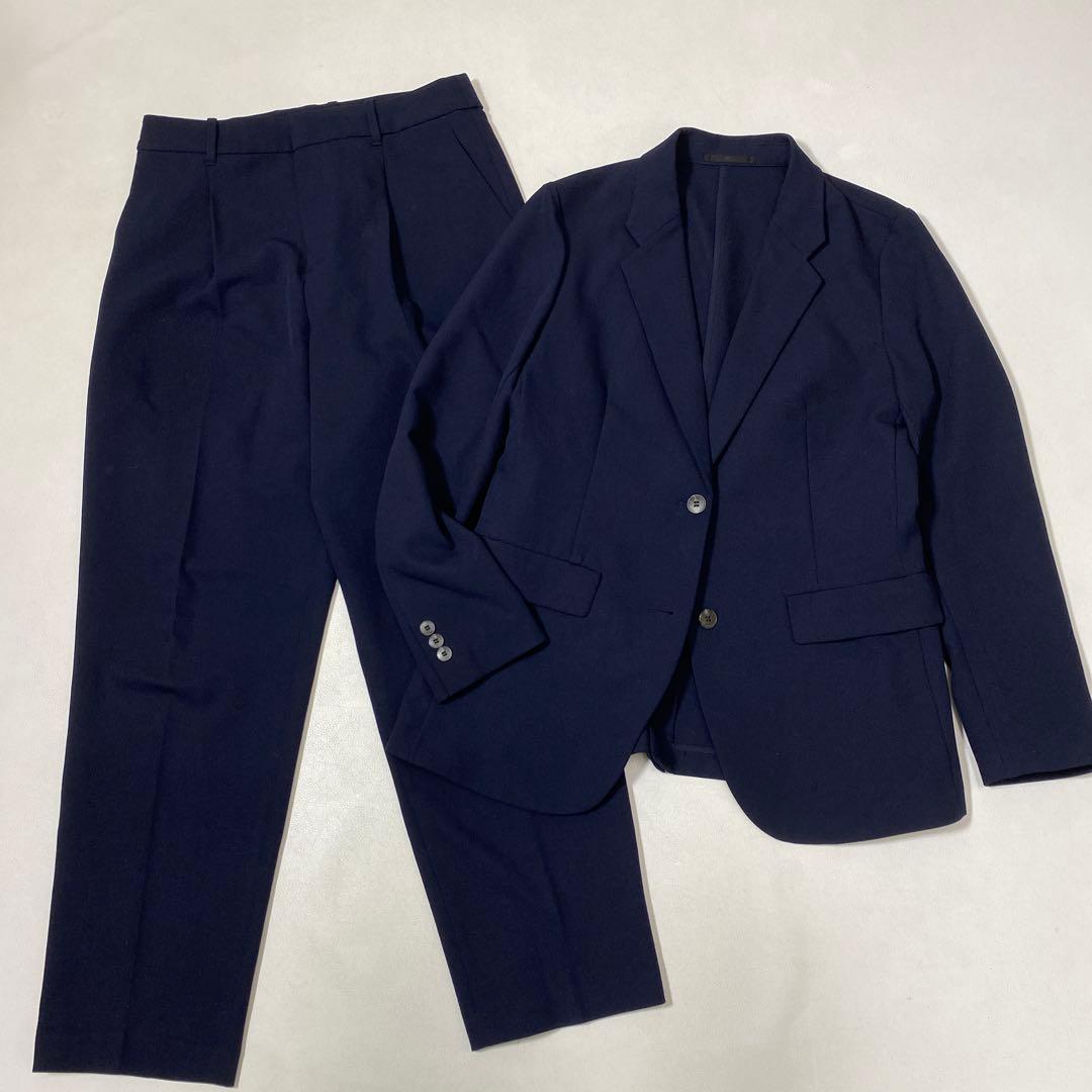 24年製 美品 UNIQLO レディース 感動ジャケットパンツ セットアップ