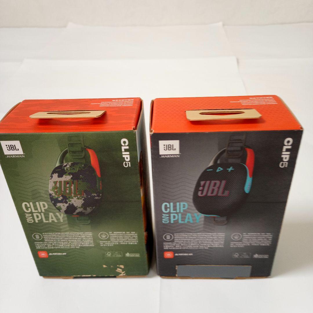 JBL CLIP5 ファンキーブラック＋スクワッド ワイヤレススピーカー 二台組