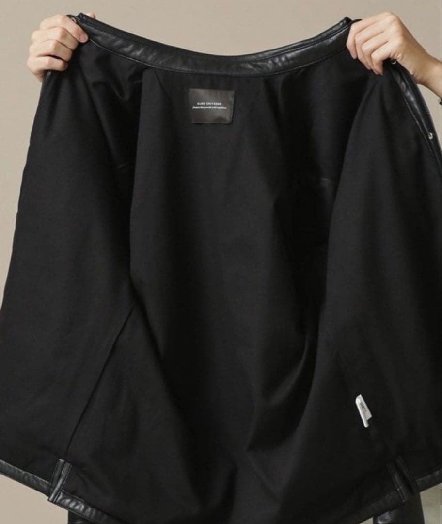 NANO universe シープレザー シャツジャケット