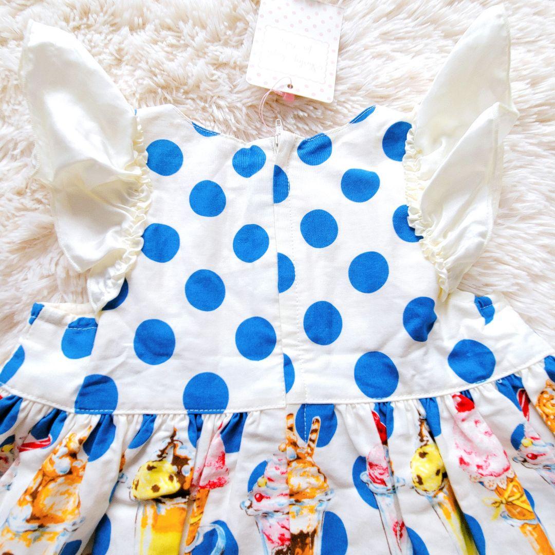 【Shirley Temple】新品・タグ付き♡パフェ柄水玉ワンピース 80
