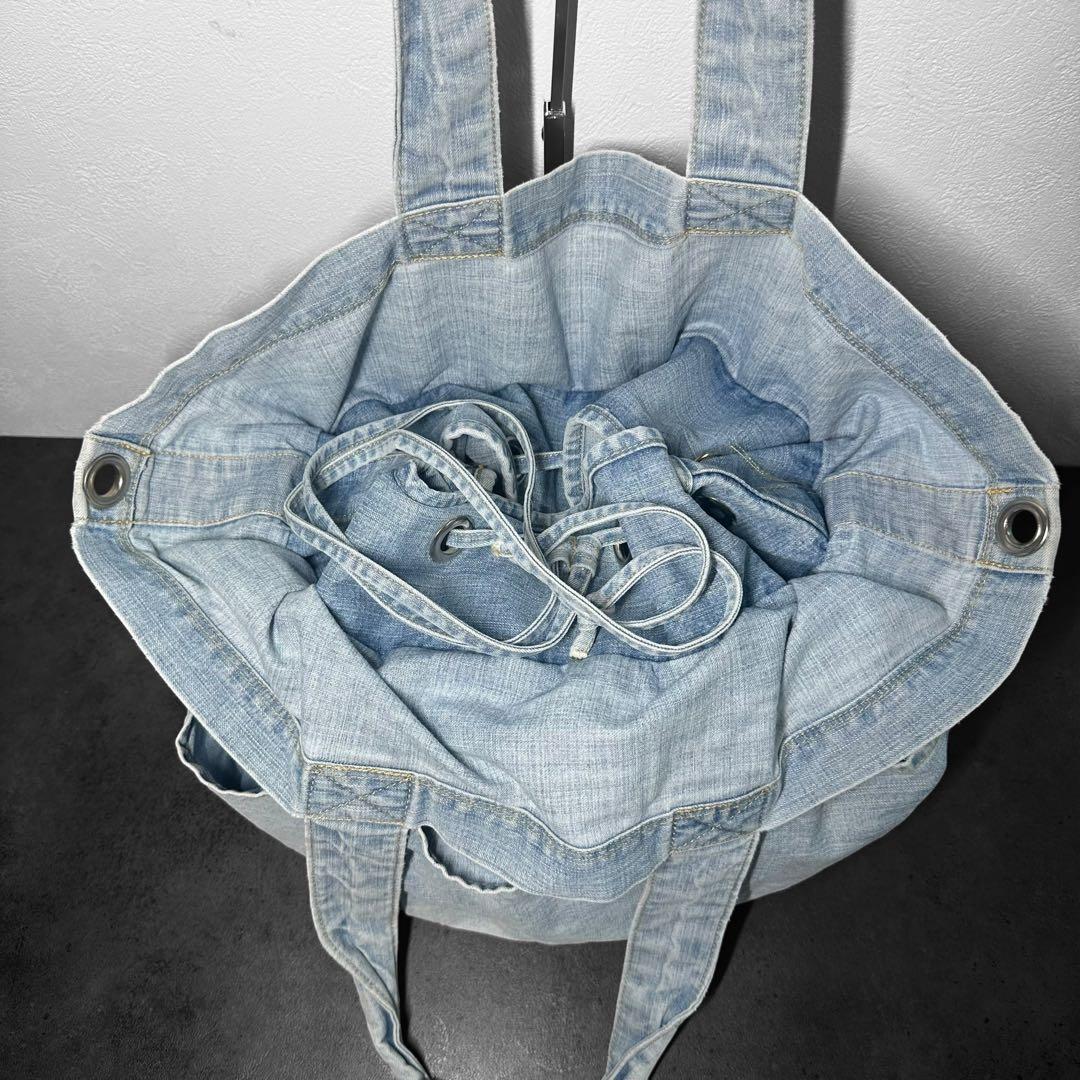 希少✨Carhartt デニム　ラージ　トートバッグ　2way ショルダーバッグ