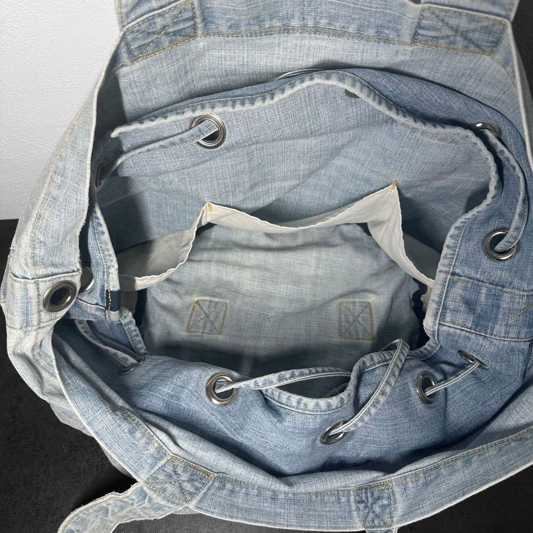 希少✨Carhartt デニム　ラージ　トートバッグ　2way ショルダーバッグ