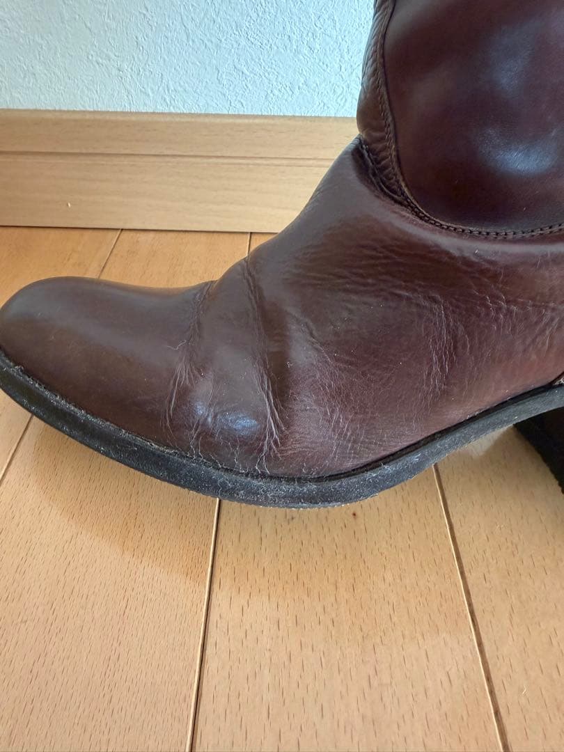 SARTORE サルトル ダークブラウン レザー ロングブーツ 38