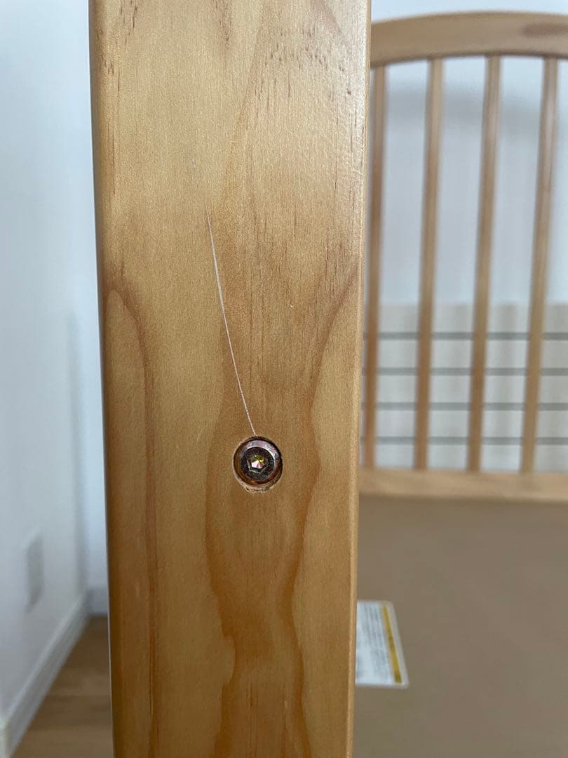 KATOJIミニサイズベビーベッド ハイタイプ モビール付き