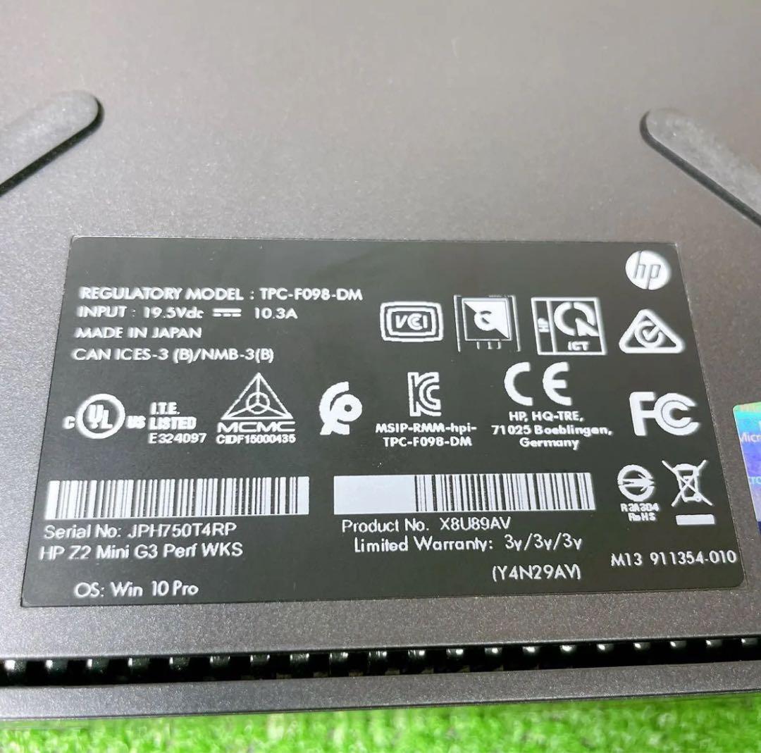 その他 HP Z2 Mini G3 Perf WKS TPC-F098-DM