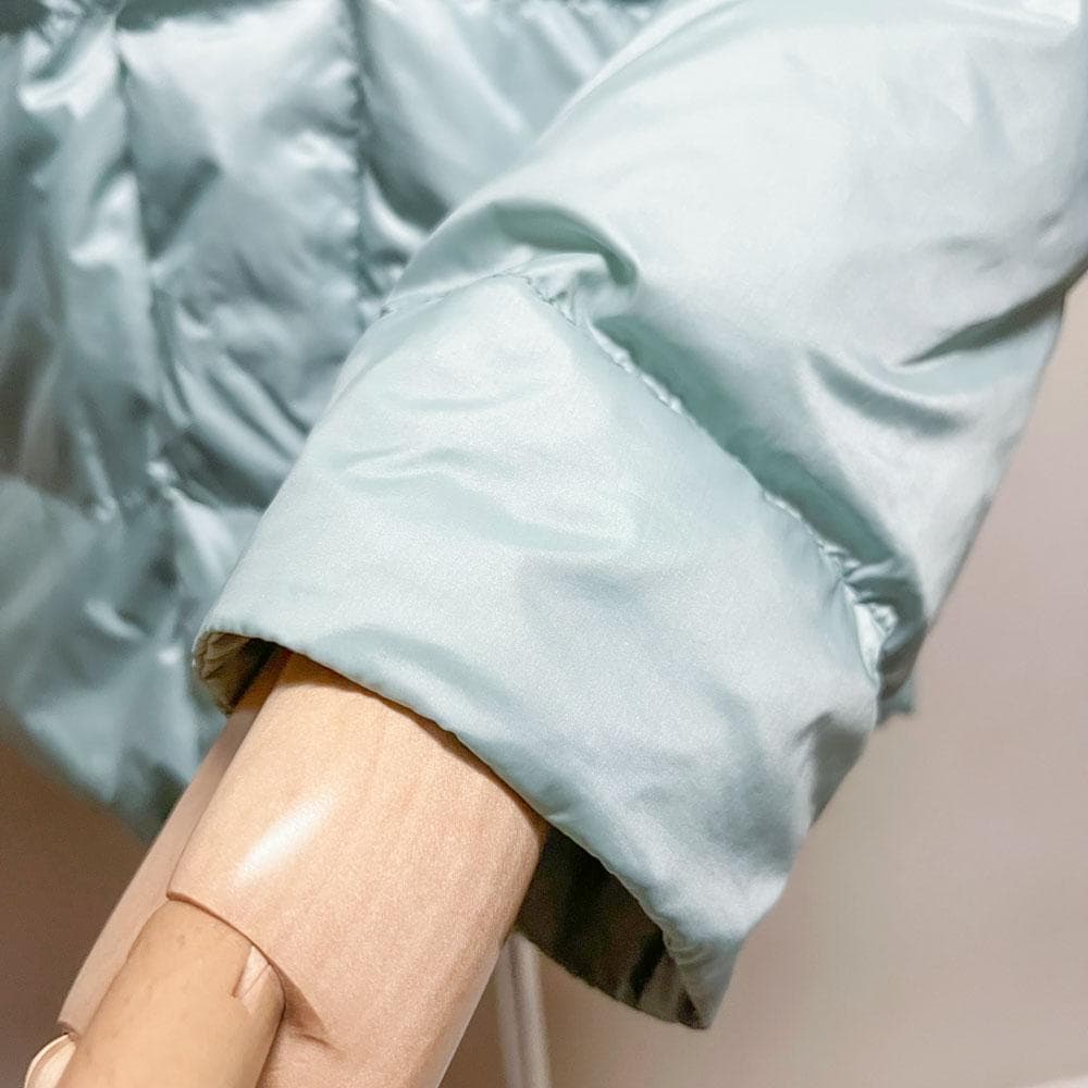 美品 パラスパレス 梅春 ダウン ジャケット ボリュームカラー ライトブルー