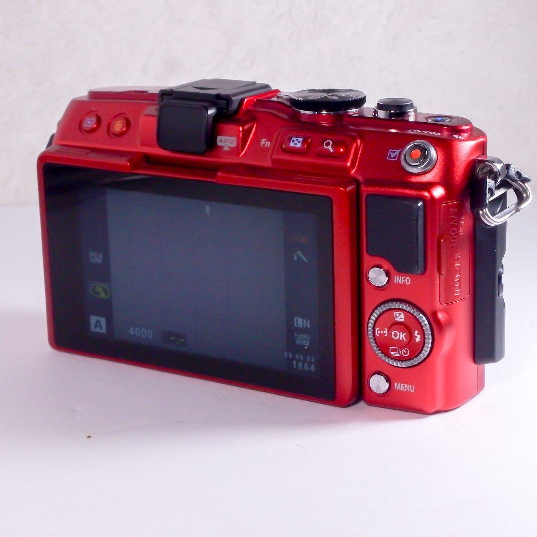 完動美品 オリンパス OLYMPUS PEN Lite E-PL6 レッド