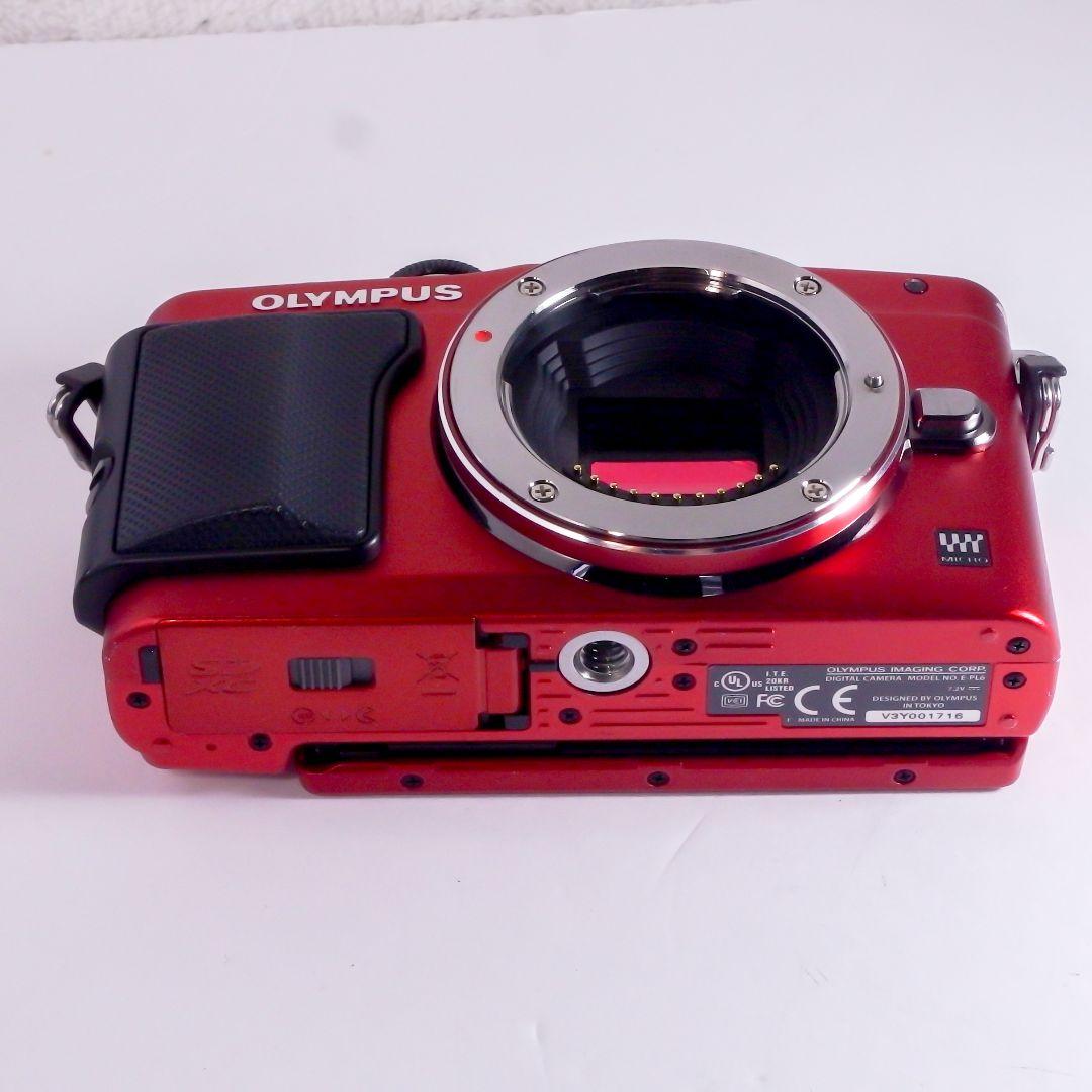 完動美品 オリンパス OLYMPUS PEN Lite E-PL6 レッド
