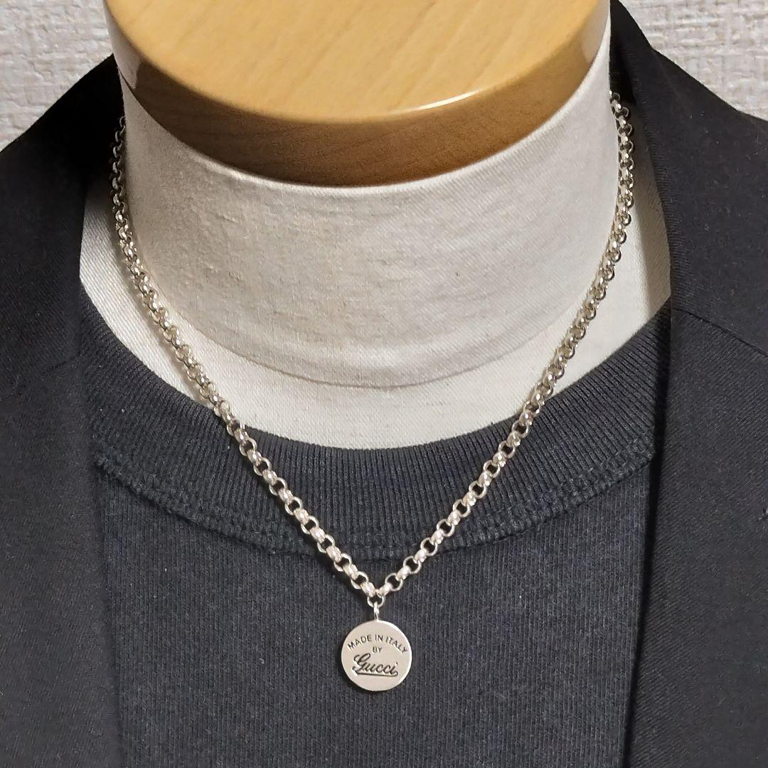 GUCCI グッチ クラシック ロゴ  ネックレス シルバー
