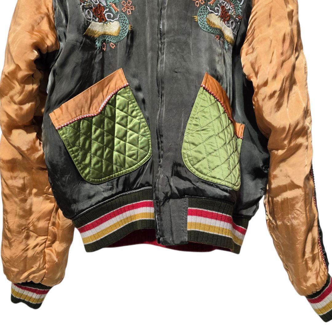 PHERROW'S リバーシブル　スカジャン 別珍 サテン 刺繍 XL