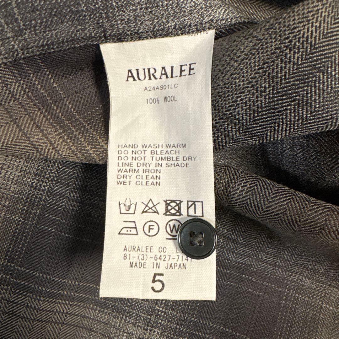 トップス AURALEE SUPER LIGHT WOOL CHECK SHIRT