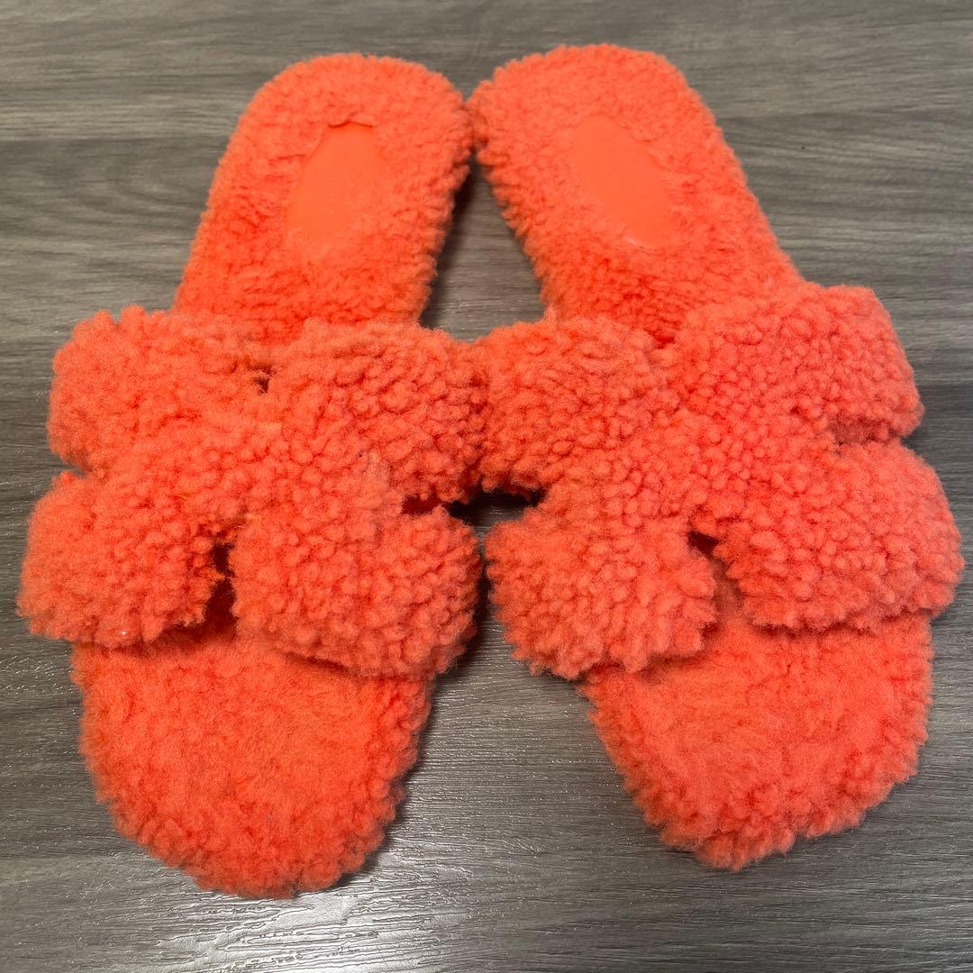 HERMESエルメス　箱付き　オランムートンサンダル38