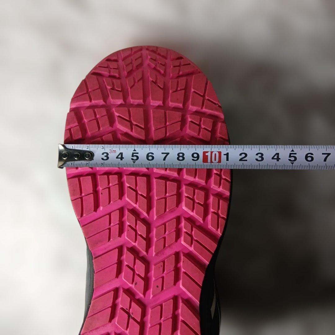 asics ブラック/ピンク ハイカット安全靴