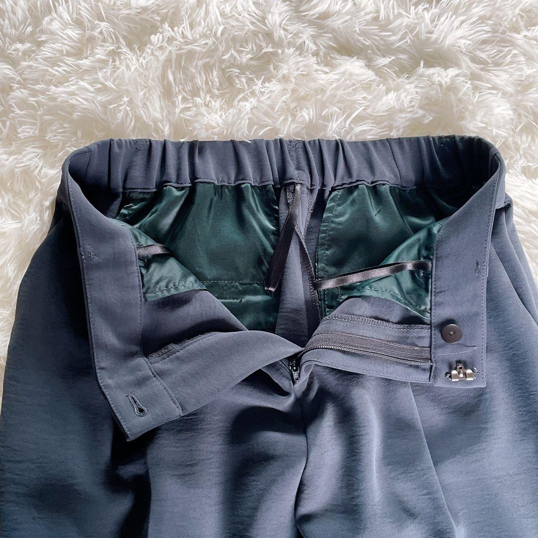 美品✨【インディヴィ】ダブルテーラードジャケットパンツセットアップダークグリーン