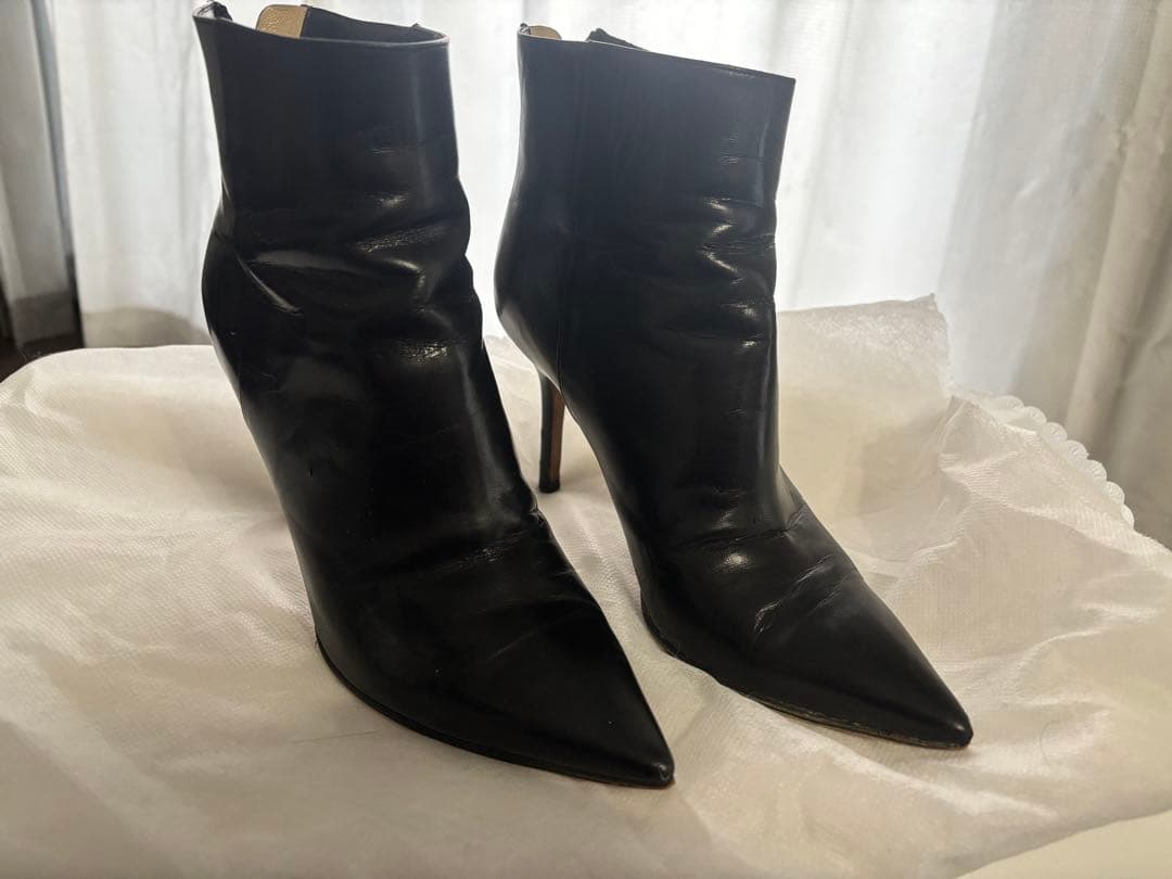 値下げ！JIMMY CHOO ジミーチュウ　36 黒ポインテッドトゥ ブーツ