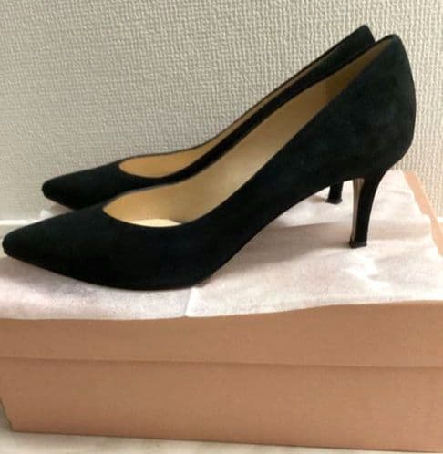 ファビオルスコーニ　Vカット　スエードパンプス　裏貼り済み　38