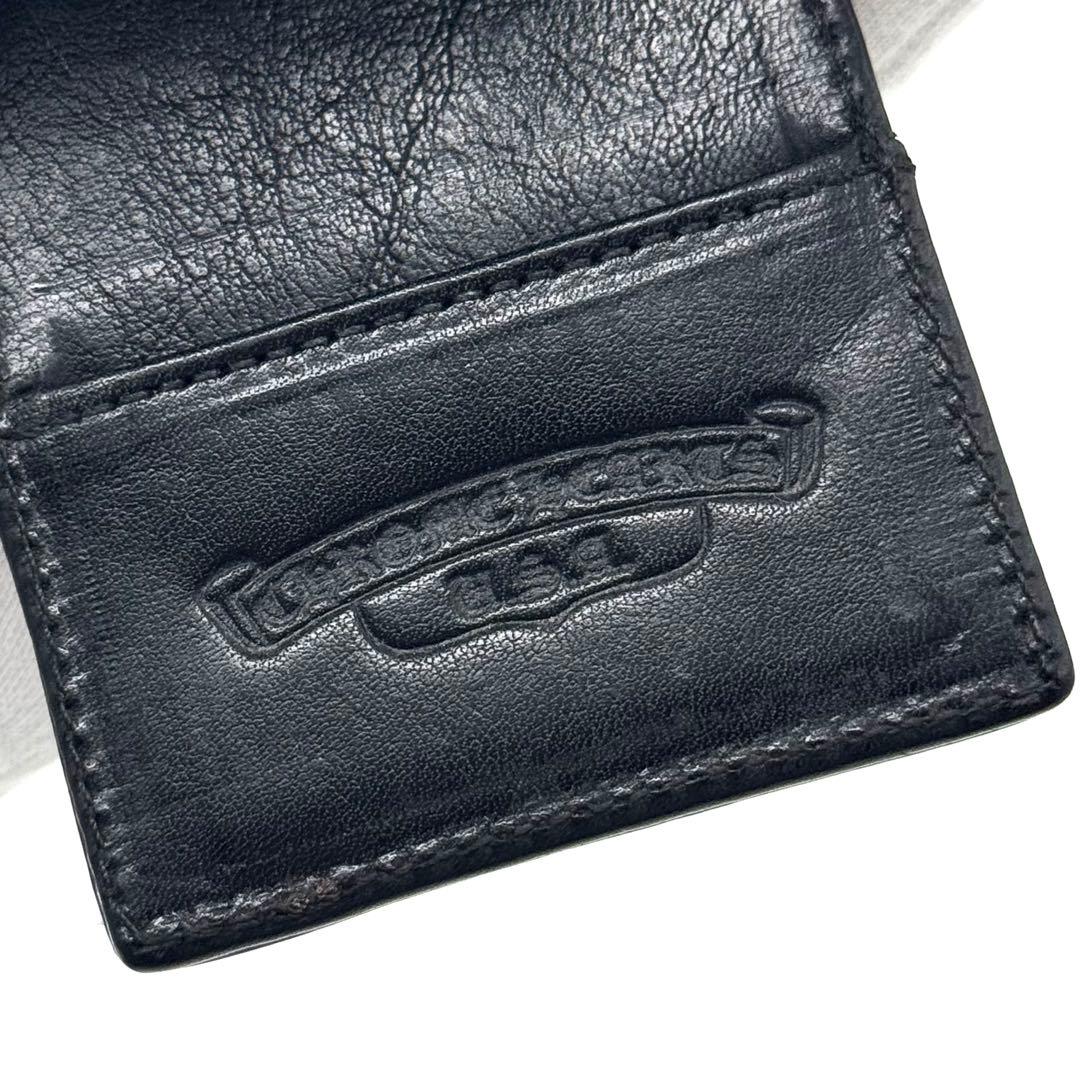 インボイス原本有 クロムハーツ CHクロス パッチ レザー メモホルダー ミニ