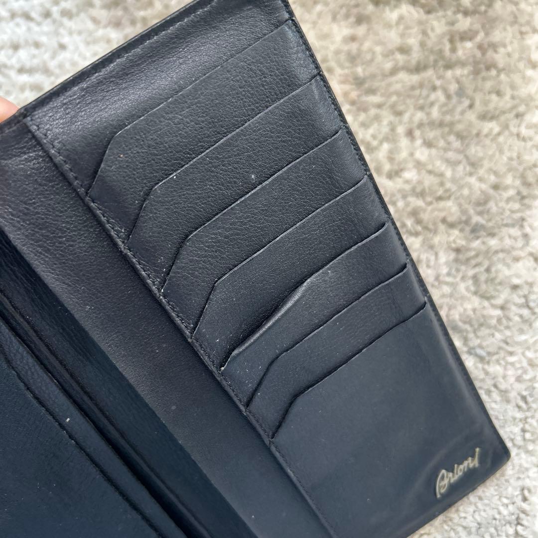 Brioniブリオーニ カードケース 長財布 ブラック クロコ