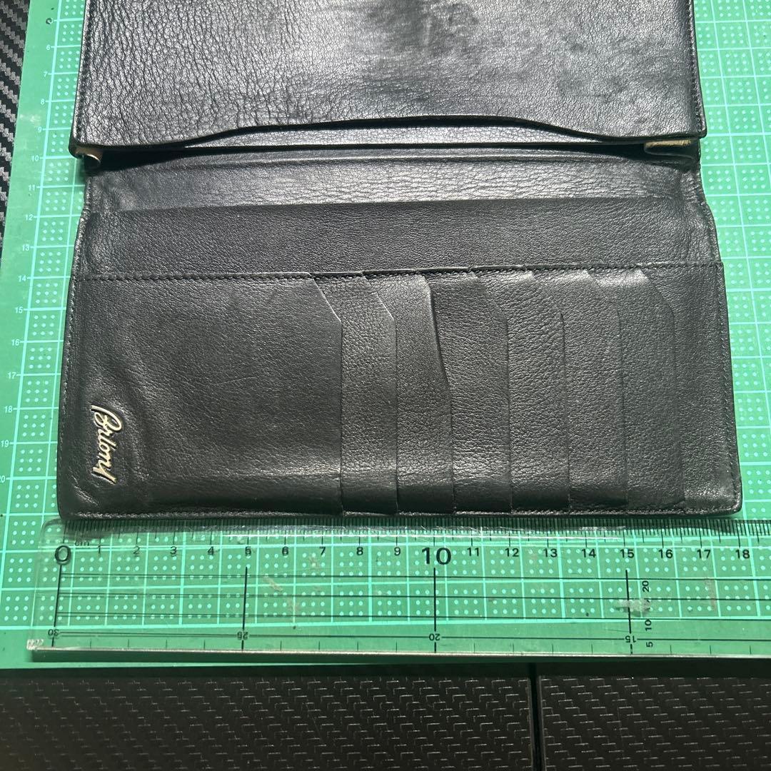 Brioniブリオーニ カードケース 長財布 ブラック クロコ