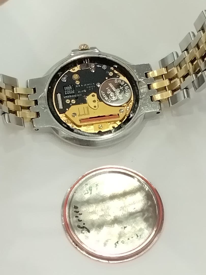 dunhill　Elite　K18/SSダイヤモンド腕時計　　中古品