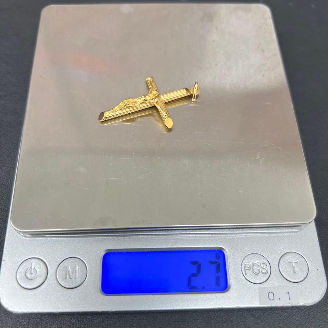 ★(B010502)K18 YG ネックレストップ ウノアエレ 750 キリスト