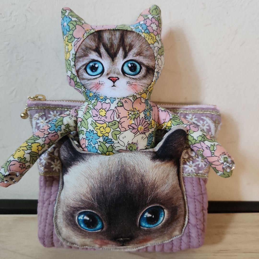 ゆ*ら様 コヤンイサムチョン　ニャンの毛糸のカゴバック　ハンドメイド