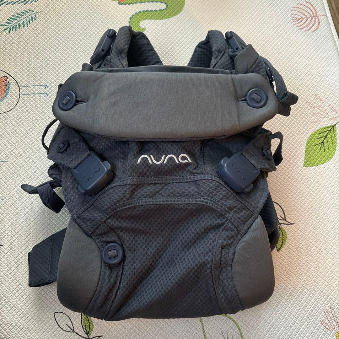 美品 NUNA 抱っこ紐 グレー メッシュ