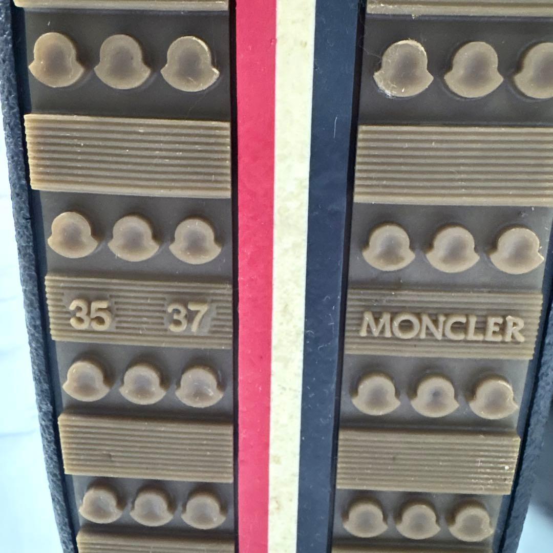 極美品 MONCLER ダウンブーツ ムーンブーツ 黒23cm 防寒 軽量 撥水