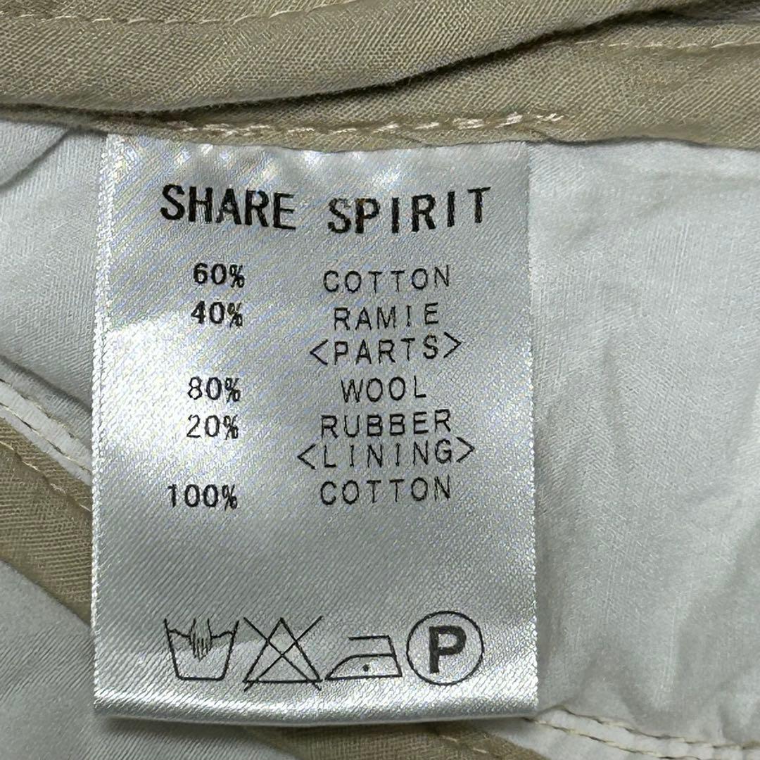 ★希少Share Spirit白ミリタリーJKT/　中綿入り　size36