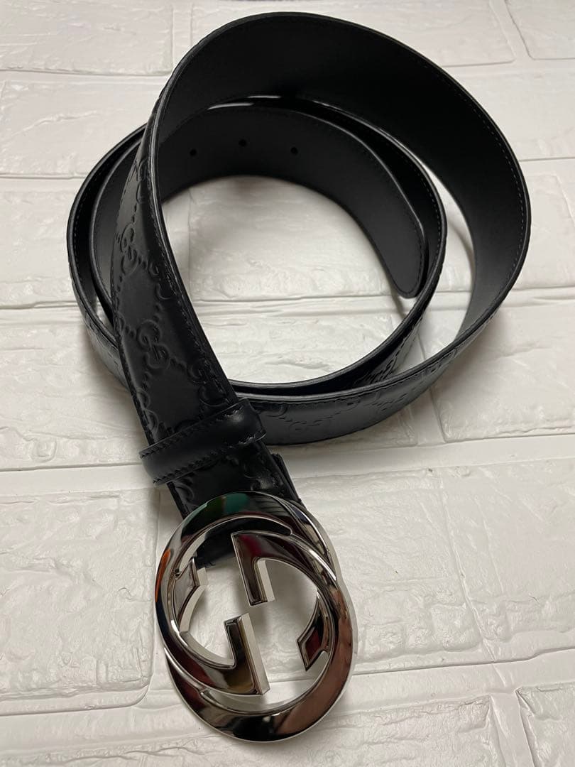 【未使用】GUCCIグッチ シグネチャー　GG レザーベルト❤︎