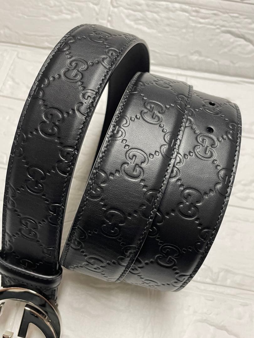 【未使用】GUCCIグッチ シグネチャー　GG レザーベルト❤︎