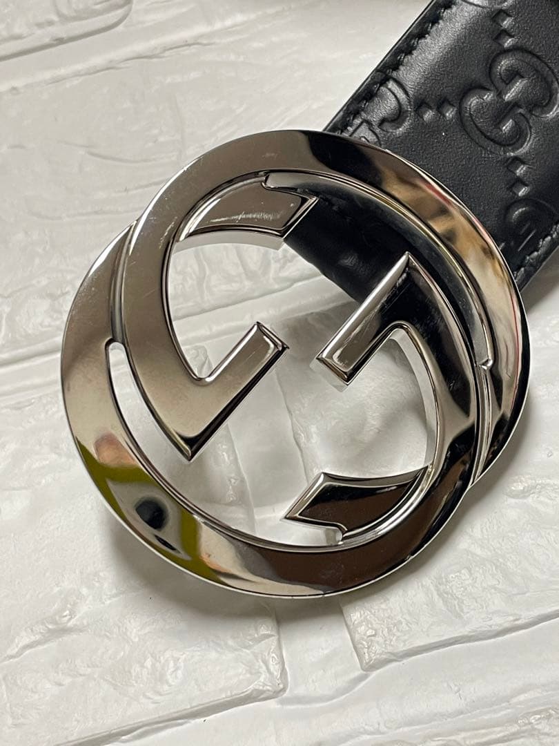 【未使用】GUCCIグッチ シグネチャー　GG レザーベルト❤︎