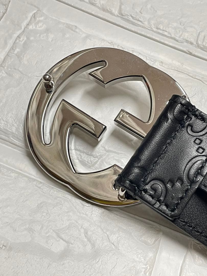 【未使用】GUCCIグッチ シグネチャー　GG レザーベルト❤︎