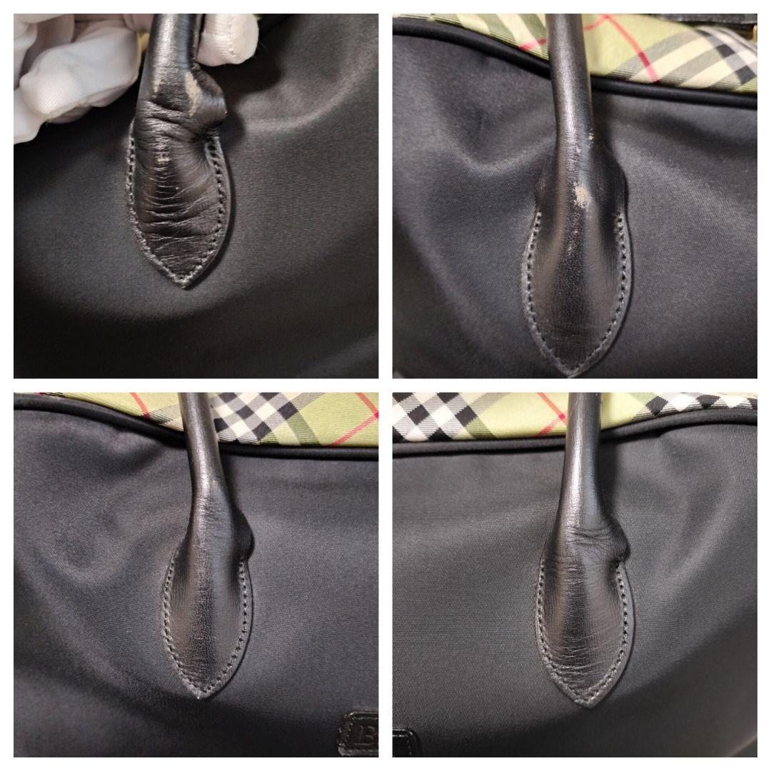 美品 バーバリー 大容量 ボストンバッグ ノバチェック ブラック