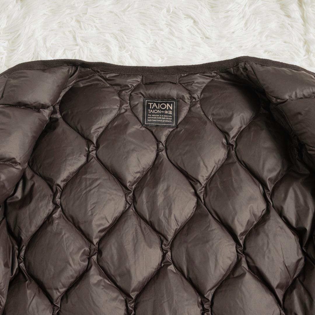 FRAMeWORK TAION 別注フードビブス付きブルゾン ブラウン ダウン