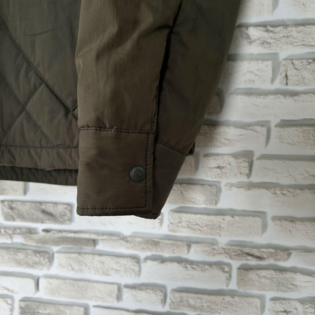 Eddie Bauer M キルティングジャケット　カーキ　美品　90s 黒タグ