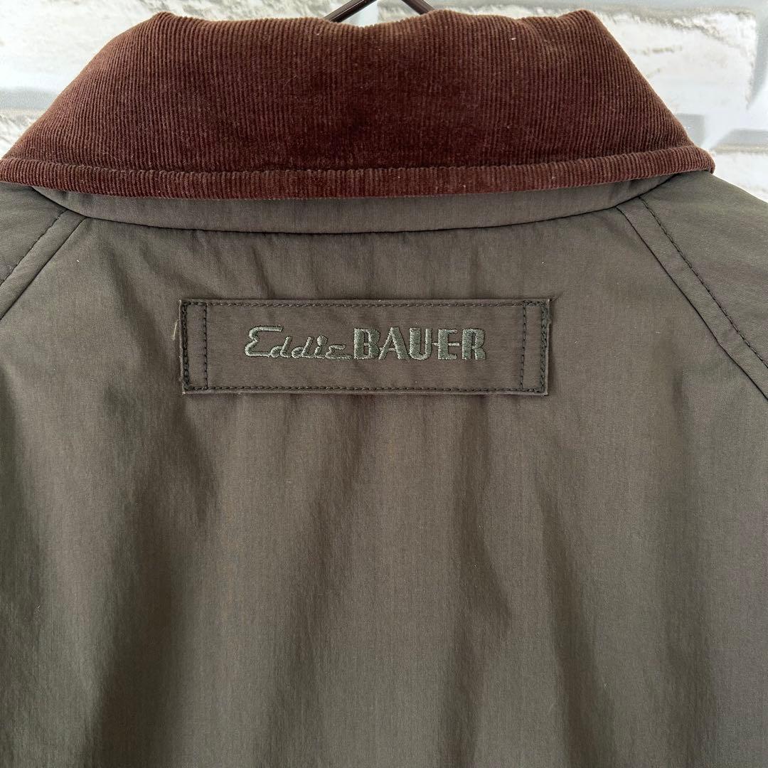 Eddie Bauer M キルティングジャケット　カーキ　美品　90s 黒タグ