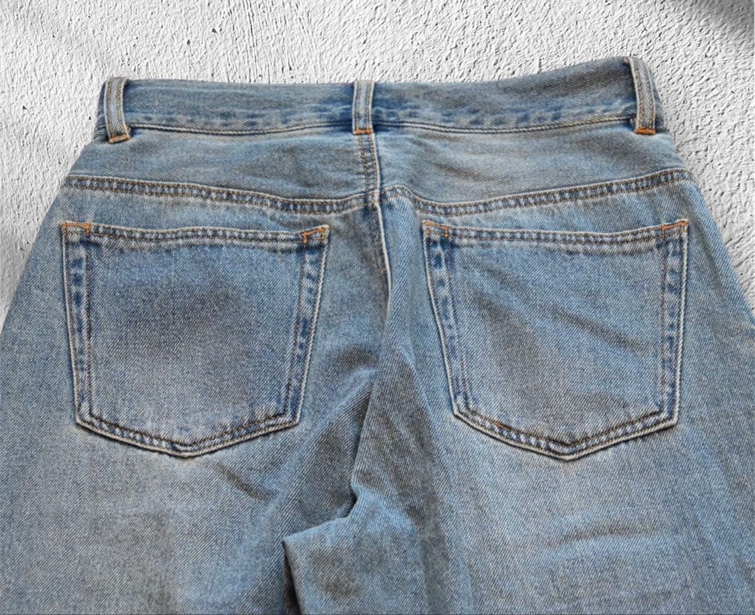 【新品】Ameri WIDE DAMAGE DENIM PANTS 26インチ