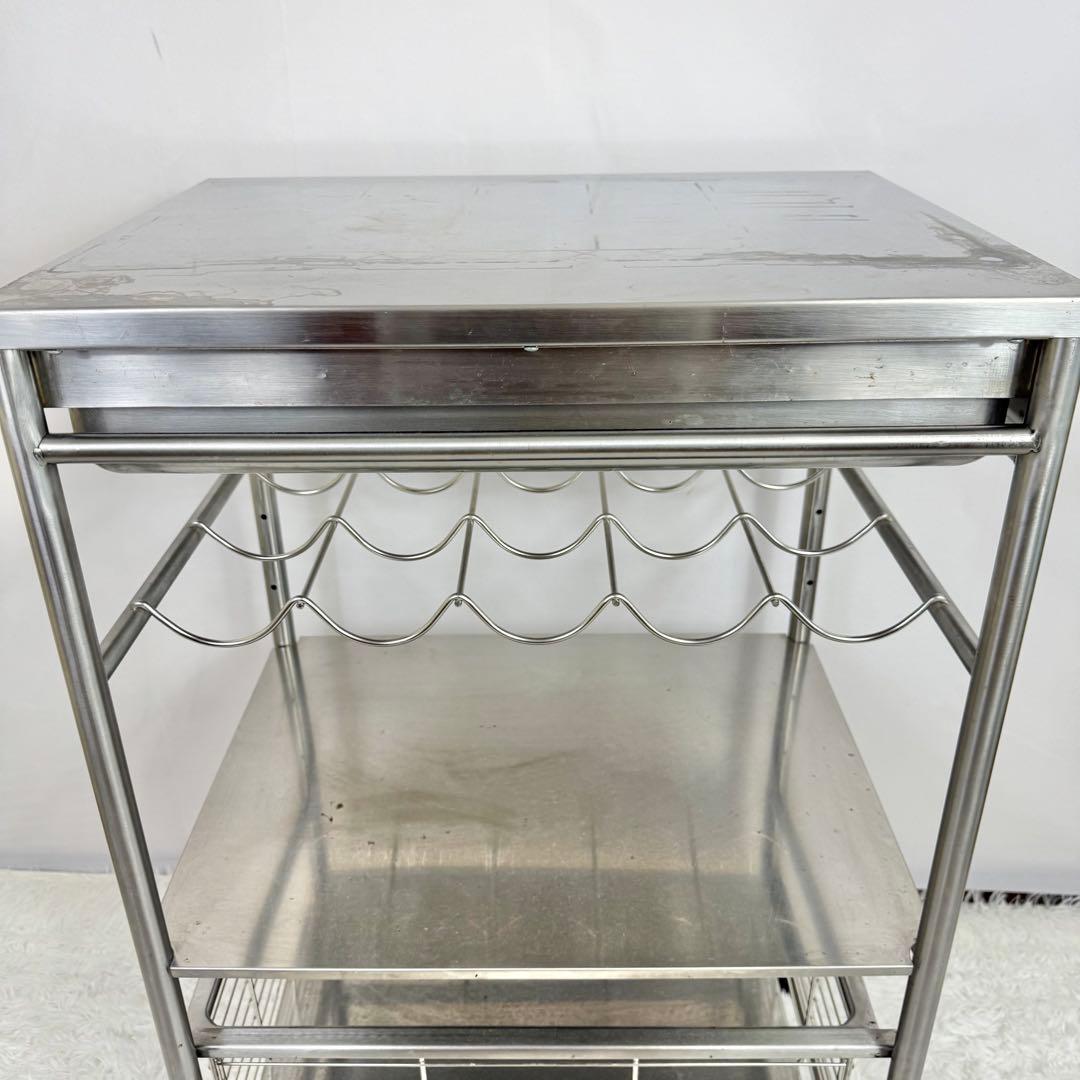 【廃盤・希少】IKEA グルンドタール ステンレス キッチンワゴン 81-13