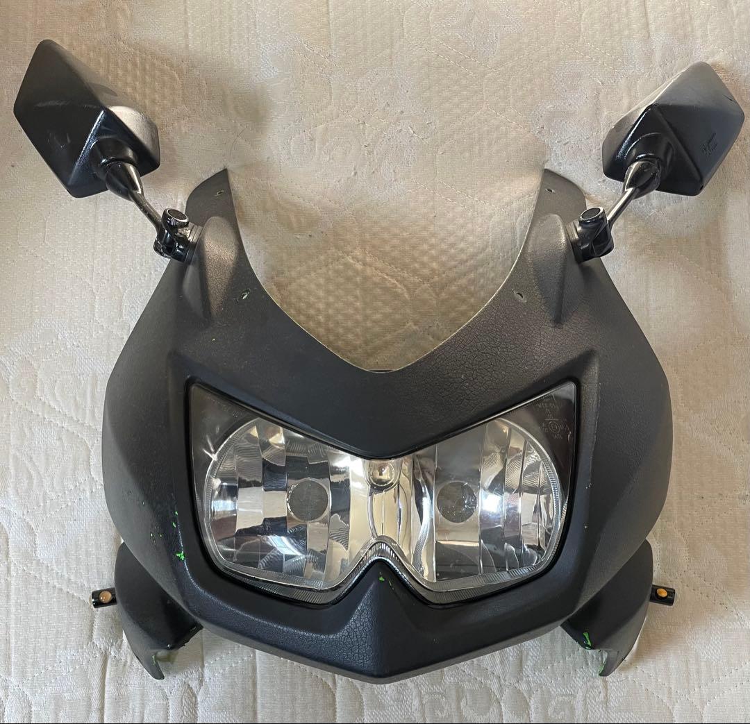 土日限定割引 ninja250r アッパーカウル一式　ヘッドライト、ミラーセット