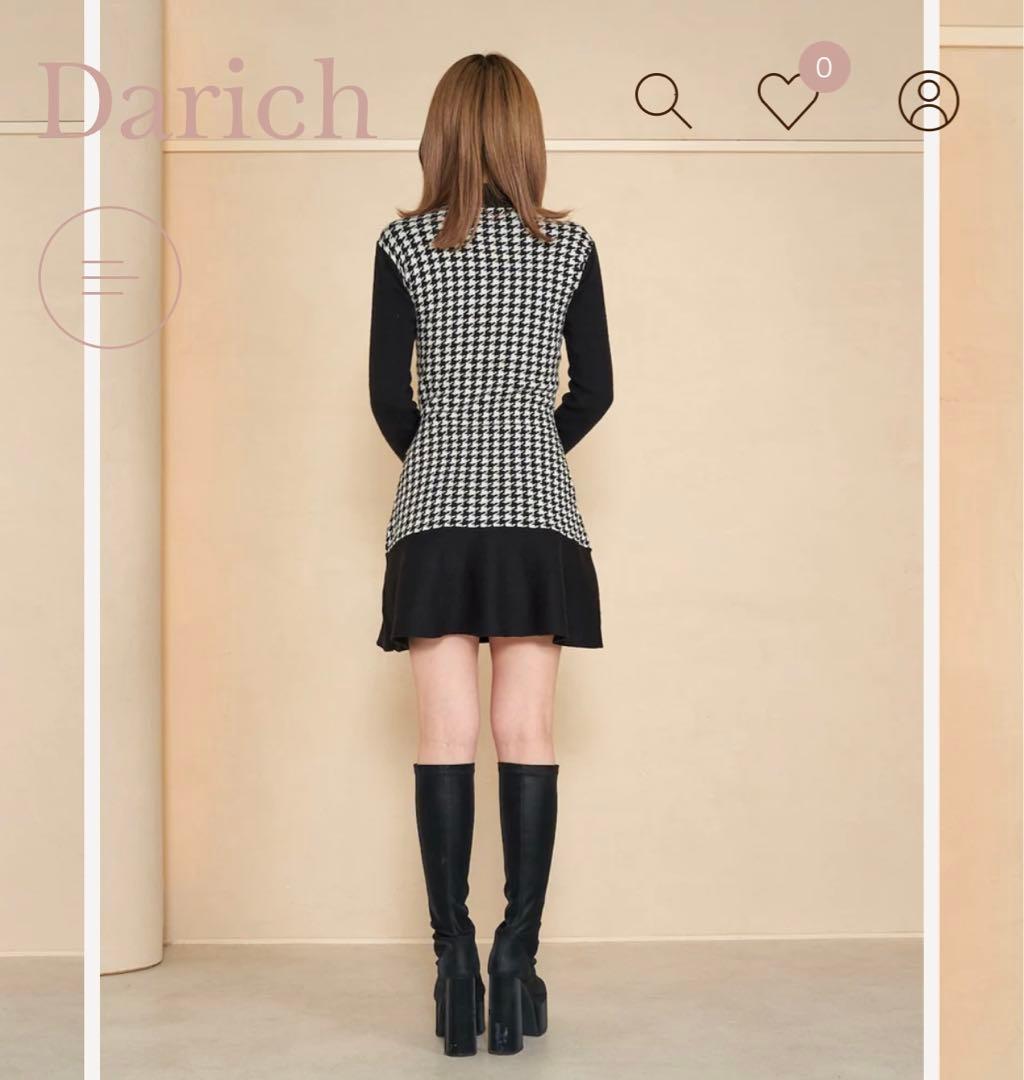 ポイントフリルチェックミニワンピース　Darich