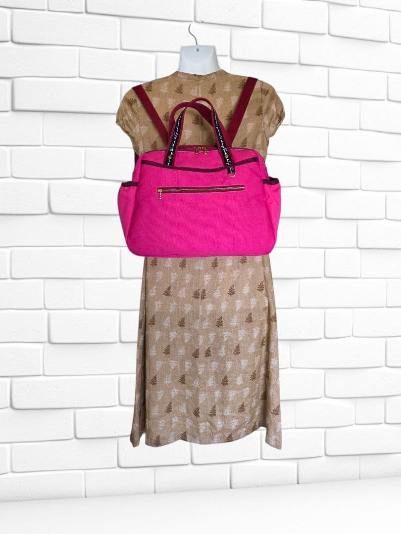 母ちゃん　ボストン型3way バッグ(L)　帆布