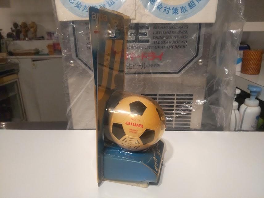 稼働品★廃番★レトロ★aiwa アイワ サッカーボール スピーカー Jリーグ