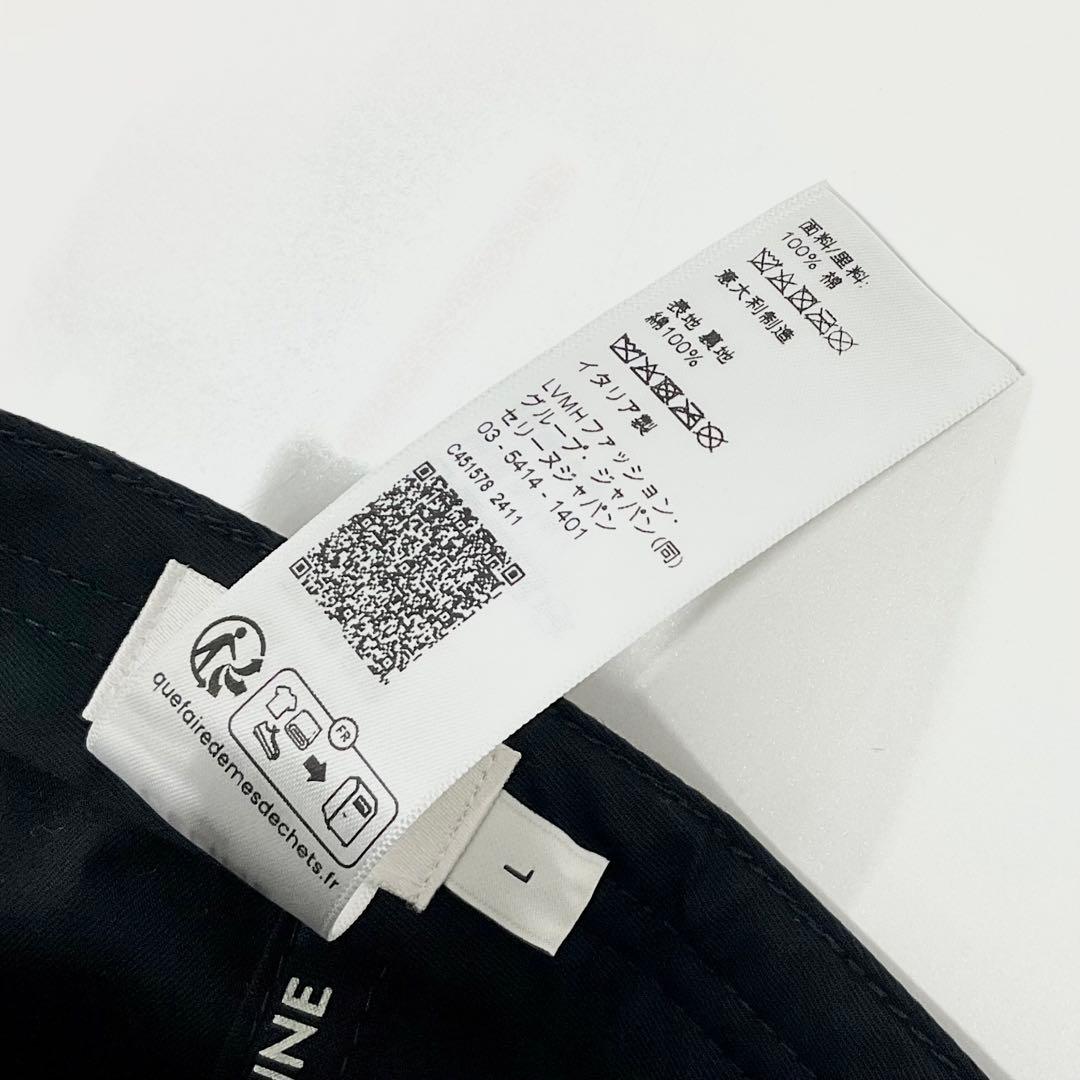 セリーヌ トリオンフ コットン ベースボールキャップ 帽子 ブラック