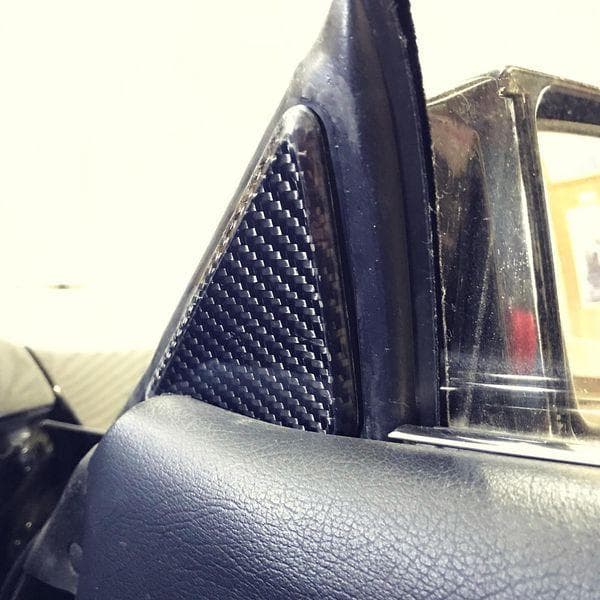 Z31フェアレディZ カーボンドアミラーインサイドホールカバーカバー ブラック