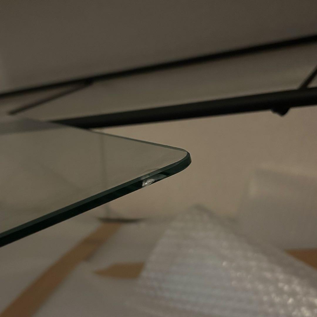 TK【ビンテージ】アイアンスチール 3段 ガラス オープンシェルフ 什器